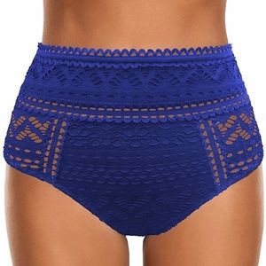 Woman's High Waisted Roched Bikini Bottom